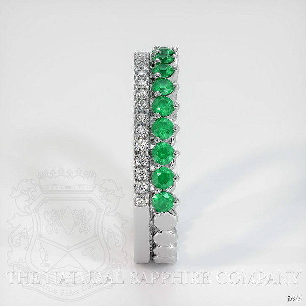 Platinum 950 Emerald and Diamond Eternity Wedding Band