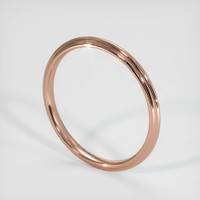14K Rose Gold Antique Style Plain Band Image