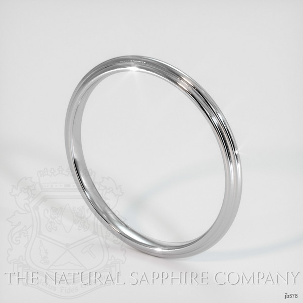 14K White Gold Antique Style Plain Band
