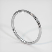 18K White Gold Antique Style Plain Band Image