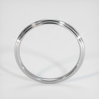 18K White Gold Antique Style Plain Band Image