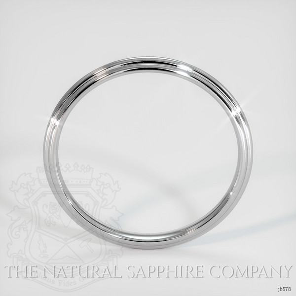 18K White Gold Antique Style Plain Band