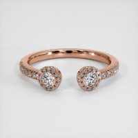 14K Rose Gold Diamond Pave Wedding Band Image