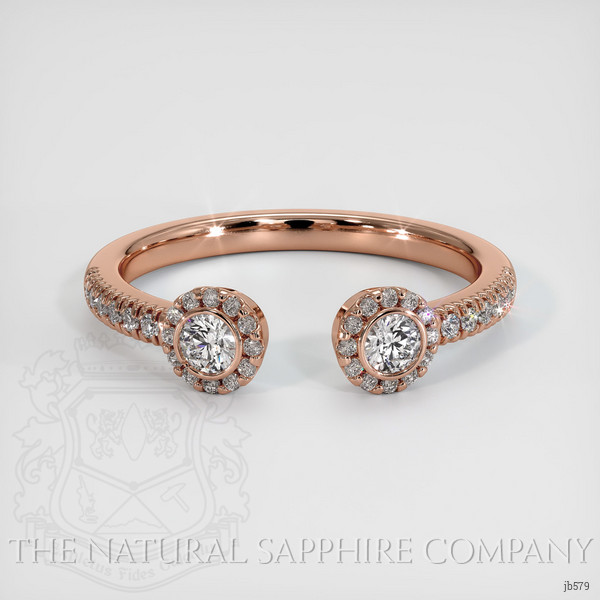 14K Rose Gold Diamond Pave Wedding Band