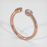 14K Rose Gold Diamond Pave Wedding Band Image