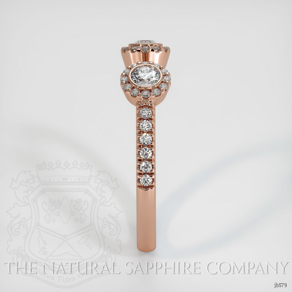 14K Rose Gold Diamond Pave Wedding Band