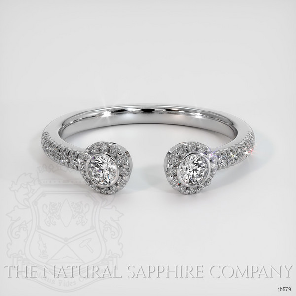 14K White Gold Diamond and Diamond Pave Wedding Band