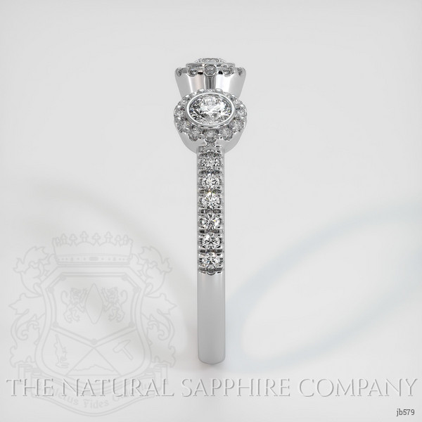 14K White Gold Diamond and Diamond Pave Wedding Band