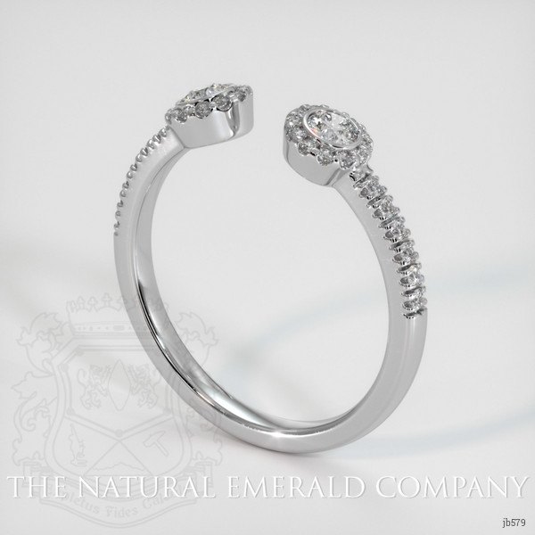 18K White Gold Diamond and Diamond Pave Wedding Band