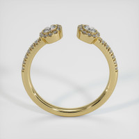 14K Yellow Gold Diamond and Diamond Pave Wedding Band Image