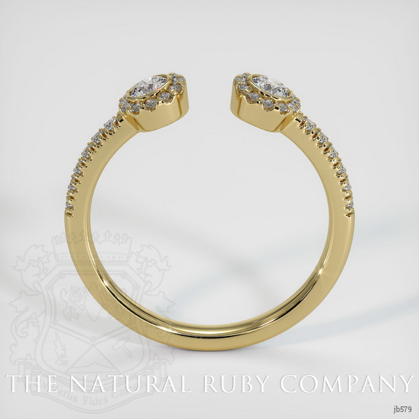 14K Yellow Gold Diamond and Diamond Pave Wedding Band