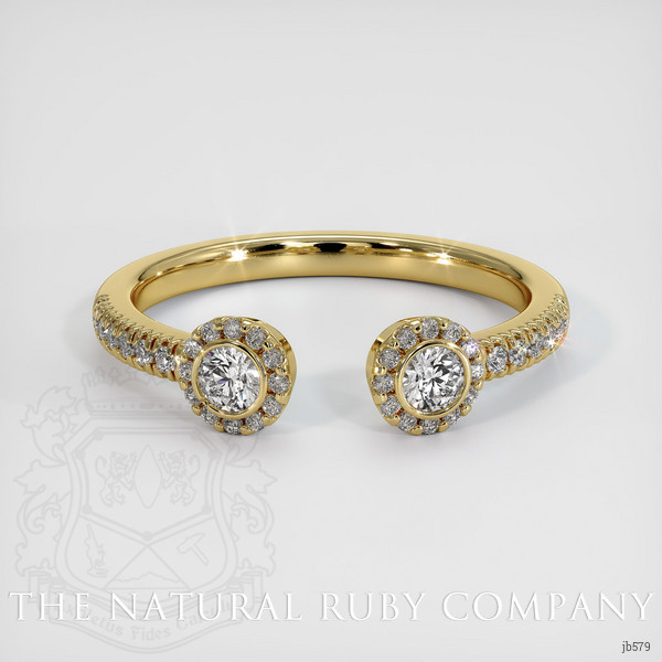 18K Yellow Gold Diamond and Diamond Pave Wedding Band