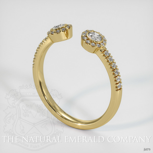 18K Yellow Gold Diamond and Diamond Pave Wedding Band
