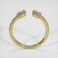 18K Yellow Gold Diamond and Diamond Pave Wedding Band Image