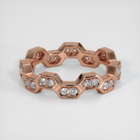 14K Rose Gold Diamond Eternity Wedding Band Image