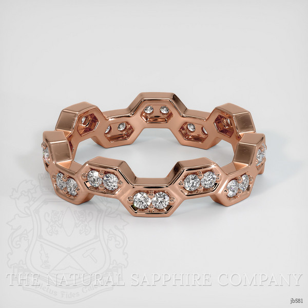 14K Rose Gold Diamond Eternity Wedding Band