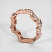 14K Rose Gold Diamond Eternity Wedding Band Image