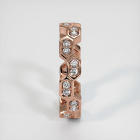 14K Rose Gold Diamond Eternity Wedding Band Image