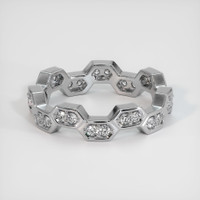 18K White Gold Diamond Eternity Wedding Band Image