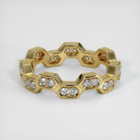 14K Yellow Gold Diamond Eternity Wedding Band Image