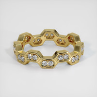 18K Yellow Gold Diamond Eternity Wedding Band Image