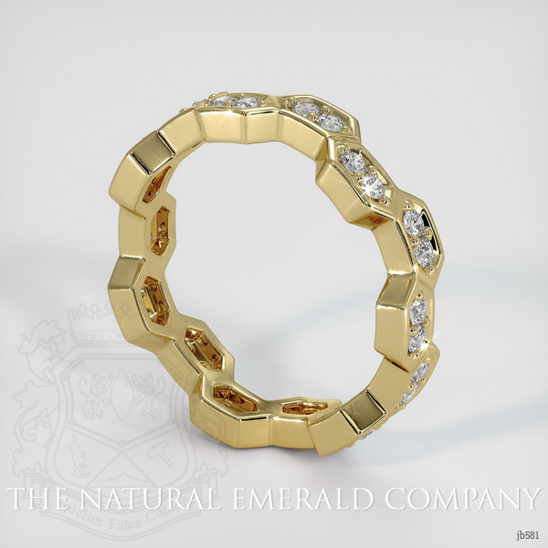 18K Yellow Gold Diamond Eternity Wedding Band