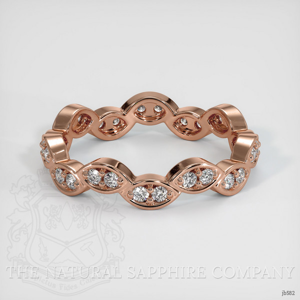 14K Rose Gold Diamond Eternity Wedding Band