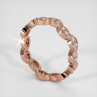 14K Rose Gold Diamond Eternity Wedding Band Image