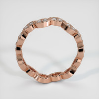 14K Rose Gold Diamond Eternity Wedding Band Image