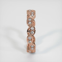 14K Rose Gold Diamond Eternity Wedding Band Image