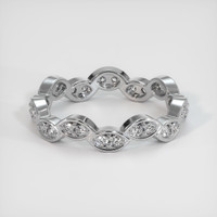 14K White Gold Diamond Eternity Wedding Band Image