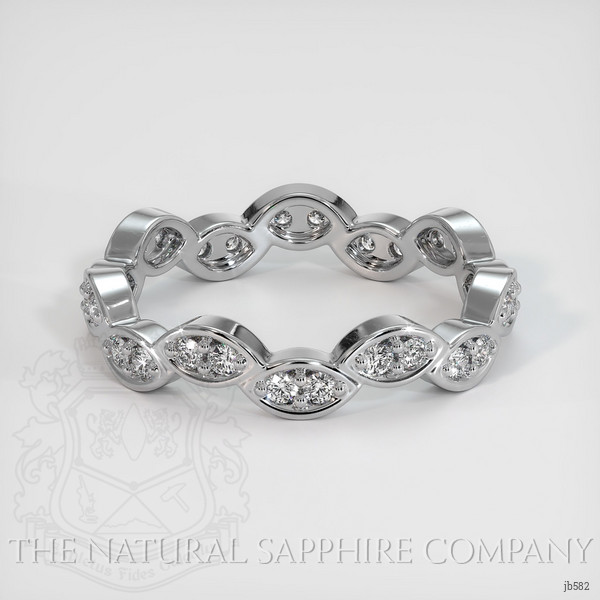 14K White Gold Diamond Eternity Wedding Band