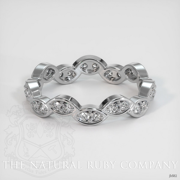 14K White Gold Diamond Eternity Wedding Band