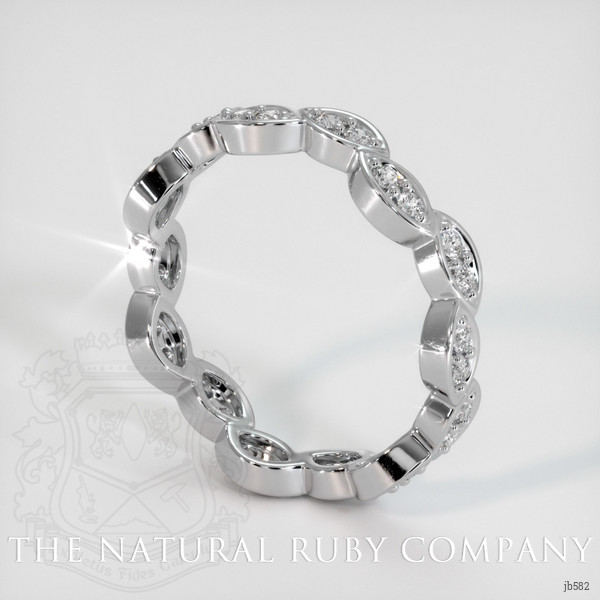 14K White Gold Diamond Eternity Wedding Band