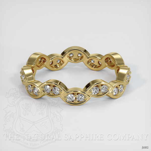 18K Yellow Gold Diamond Eternity Wedding Band