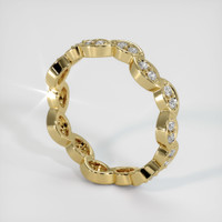 18K Yellow Gold Diamond Eternity Wedding Band Image