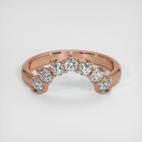 14K Rose Gold Diamond Prong Wedding Band Video