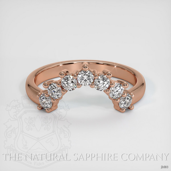 14K Rose Gold Diamond Prong Wedding Band
