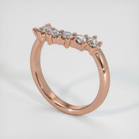 14K Rose Gold Diamond Prong Wedding Band Image