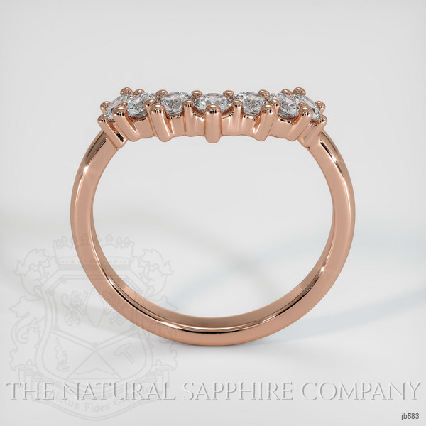 14K Rose Gold Diamond Prong Wedding Band