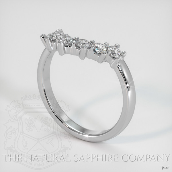 14K White Gold Diamond Prong Wedding Band