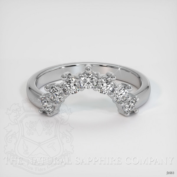 18K White Gold Diamond Prong Wedding Band