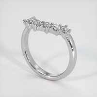 18K White Gold Diamond Prong Wedding Band Image