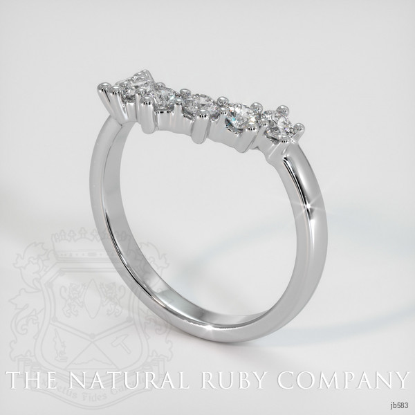 18K White Gold Diamond Prong Wedding Band