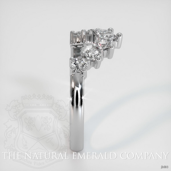 18K White Gold Diamond Prong Wedding Band