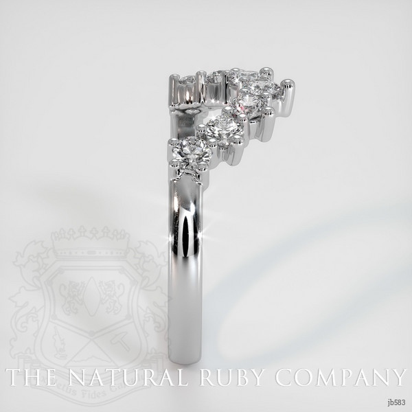 18K White Gold Diamond Prong Wedding Band