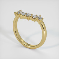 18K Yellow Gold Diamond Prong Wedding Band Image