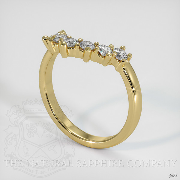 18K Yellow Gold Diamond Prong Wedding Band