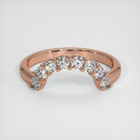 14K Rose Gold Diamond Prong Wedding Band Video