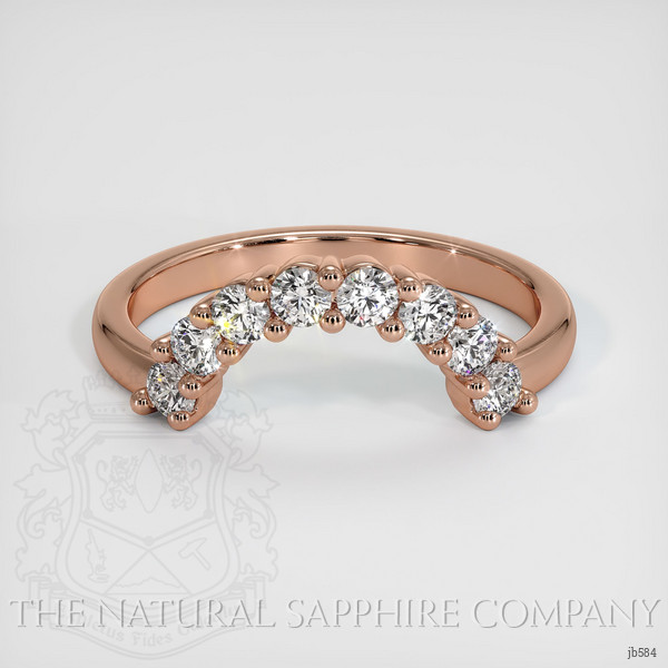 14K Rose Gold Diamond Prong Wedding Band